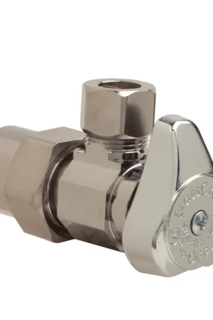 Brasscraft G2PR19XC Lead-Free Brass Angle Stop, 1/2 inch x 3/8 inch OD, CPVC x Compression Secure Checkout