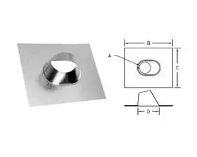 Buy Direct Selkirk 108825 Rv Adjustable Roof Flashing 0 to 6/12 Pitch 8 Inches